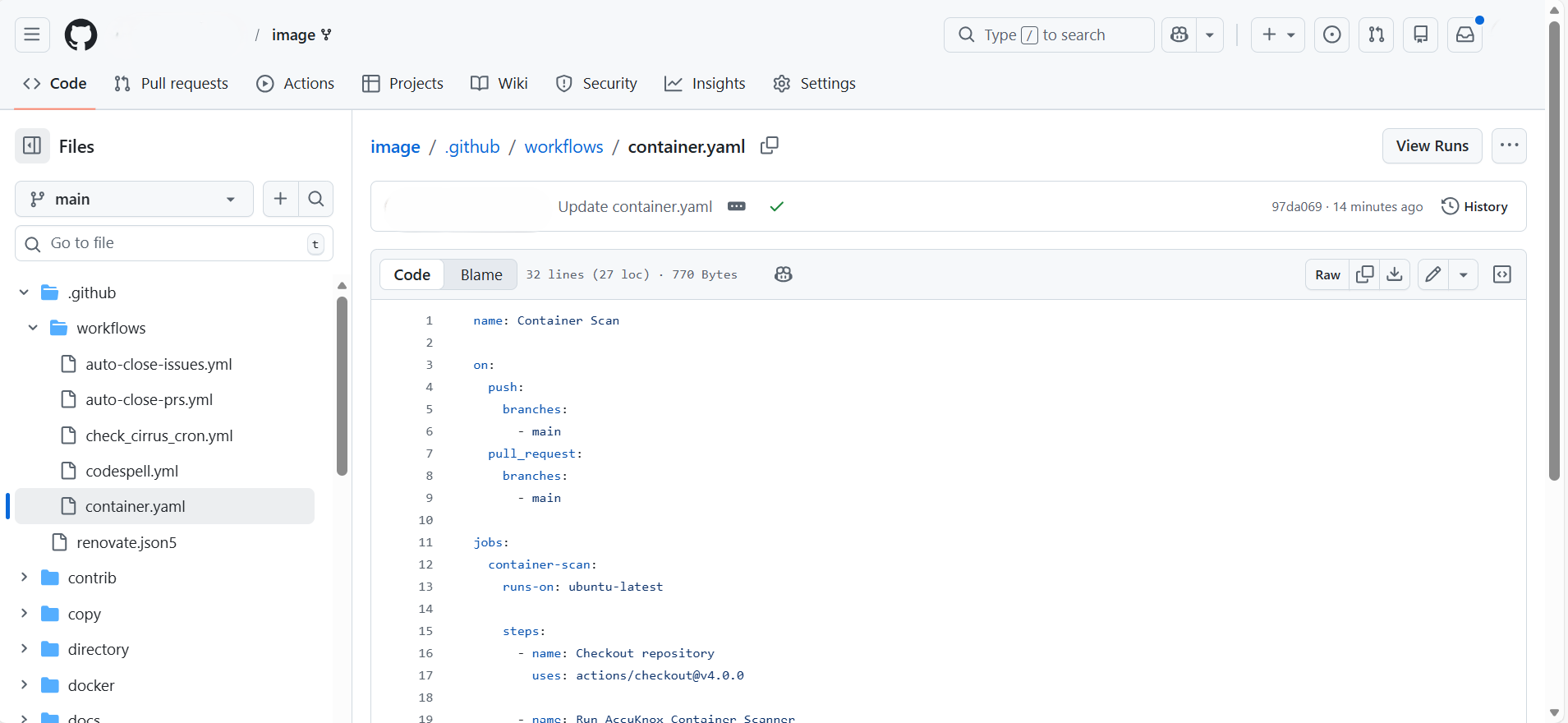 SBOM CI/CD pipeline integration using GitHub Actions