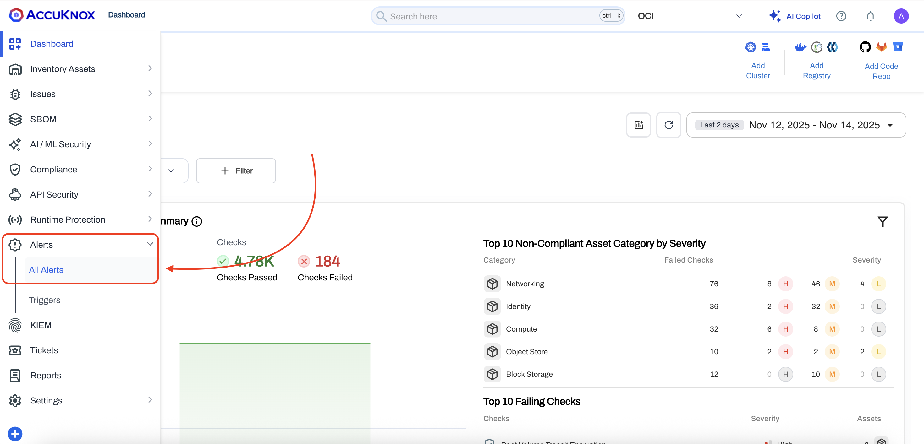 EventTrail main view
