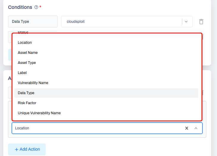 Parent field dropdown listing the available grouping keys