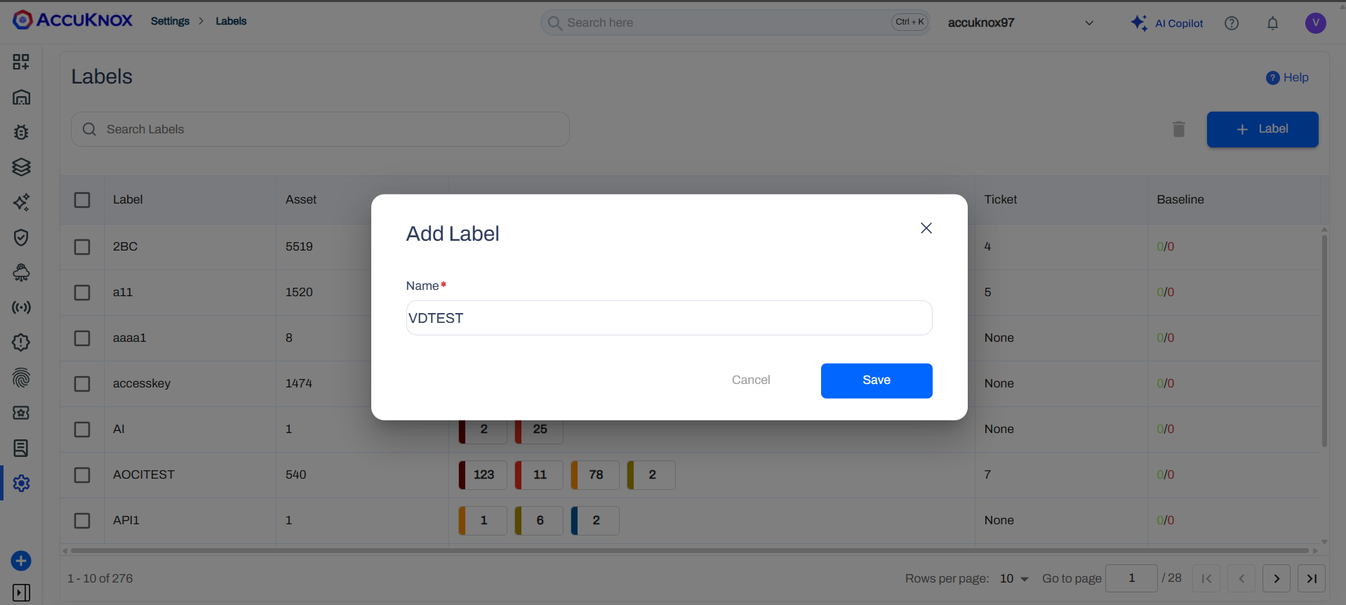 Create labels