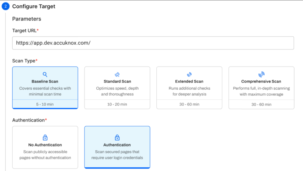 Upcoming DAST scan categories preview