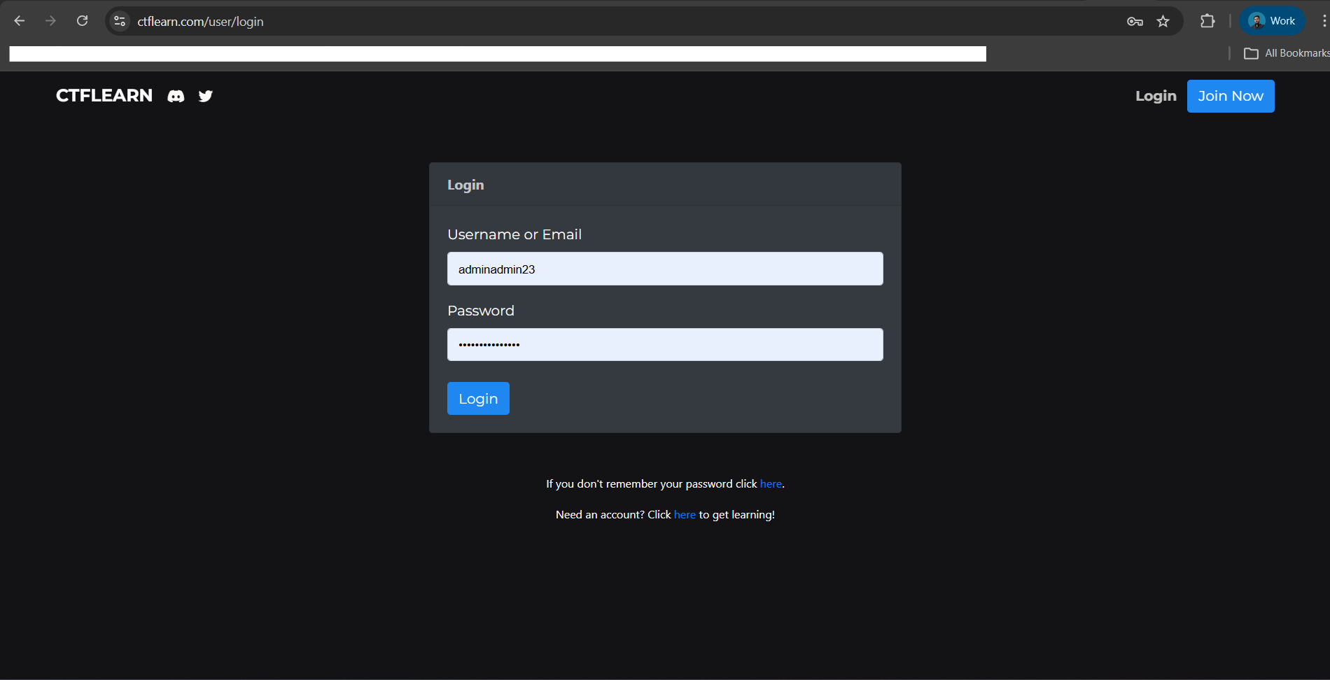 Login Credentials
