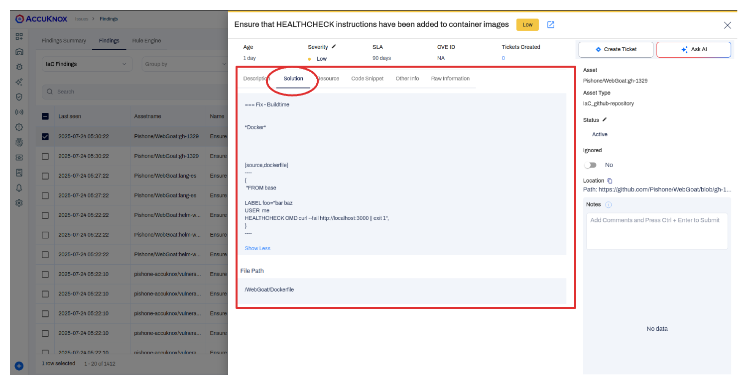 Filtering Findings