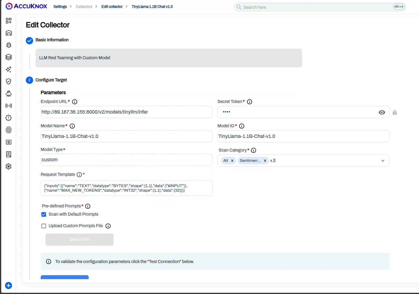 Configure Target for the Triton model