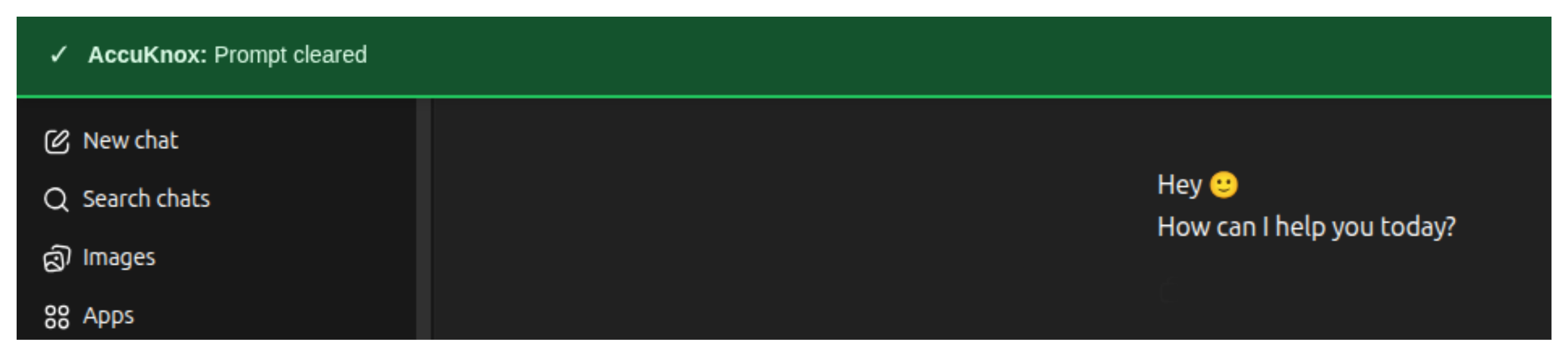 Red banner - Prompt blocked