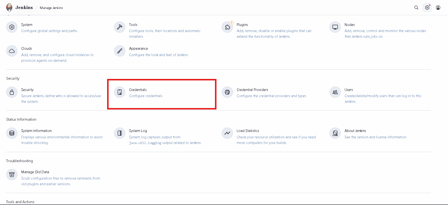 Manage Jenkins System Configuration