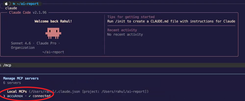 Claude Code MCP connected