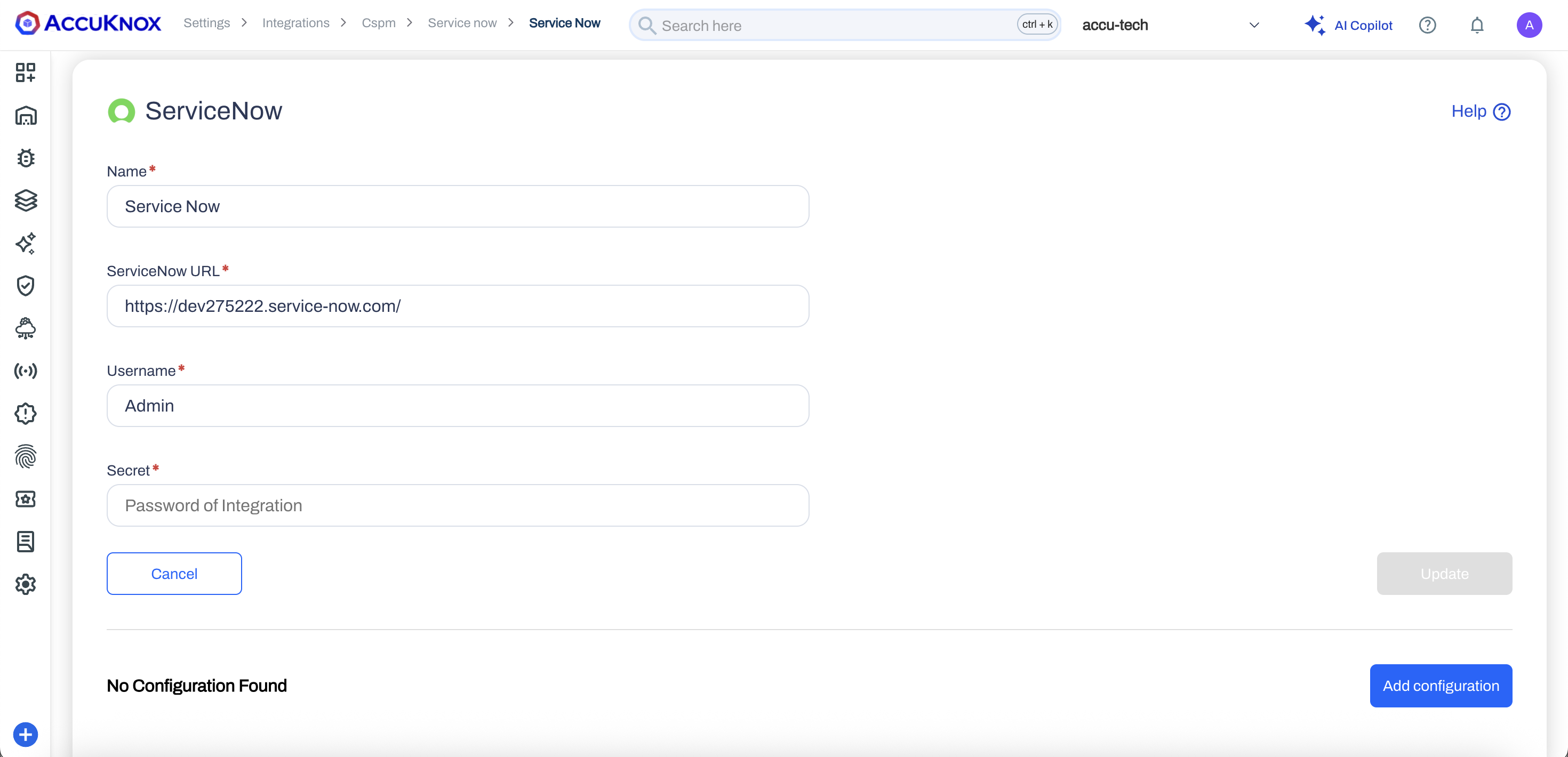servicenow-integration-accuknox