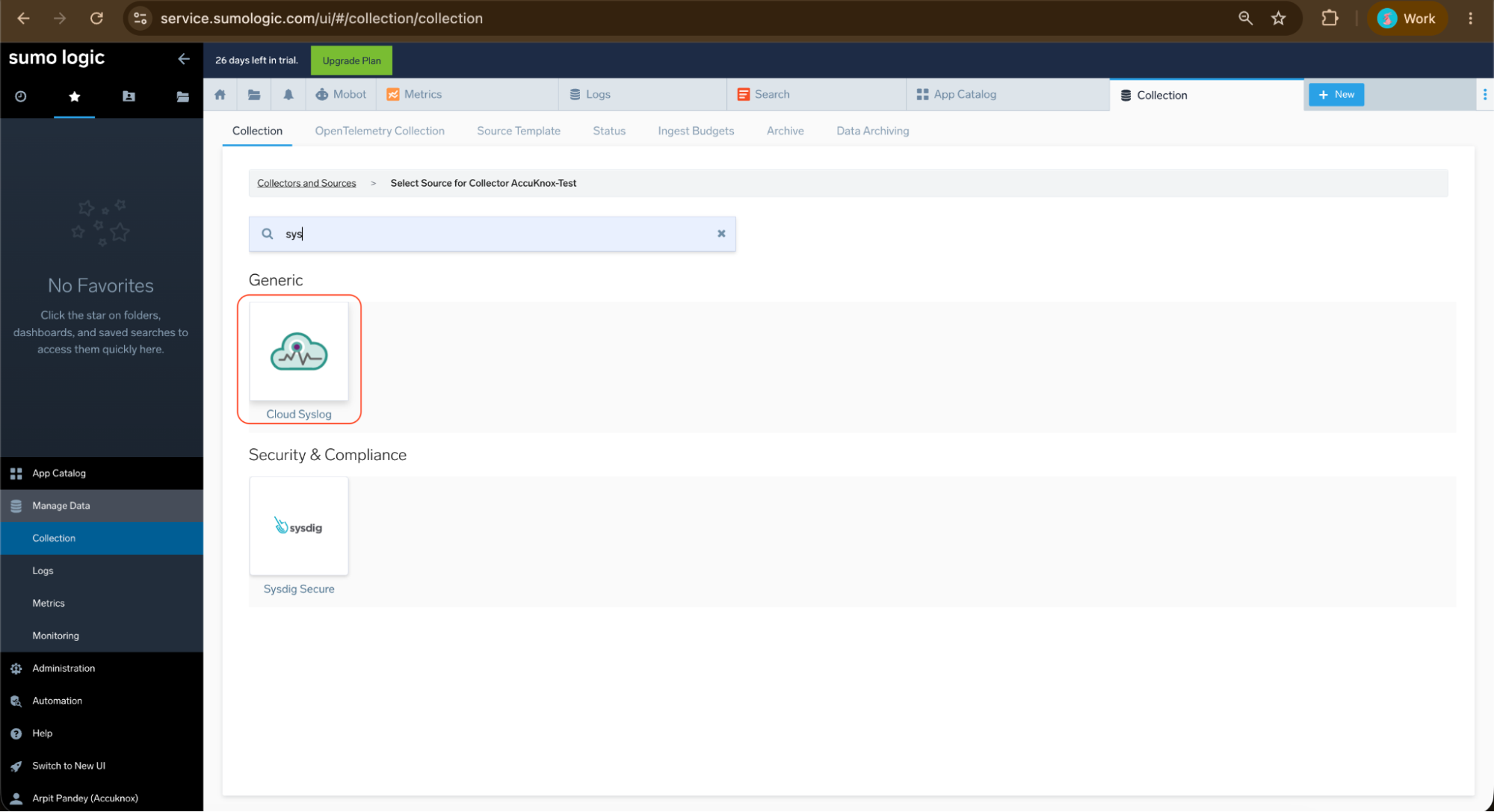 Select Cloud Syslog