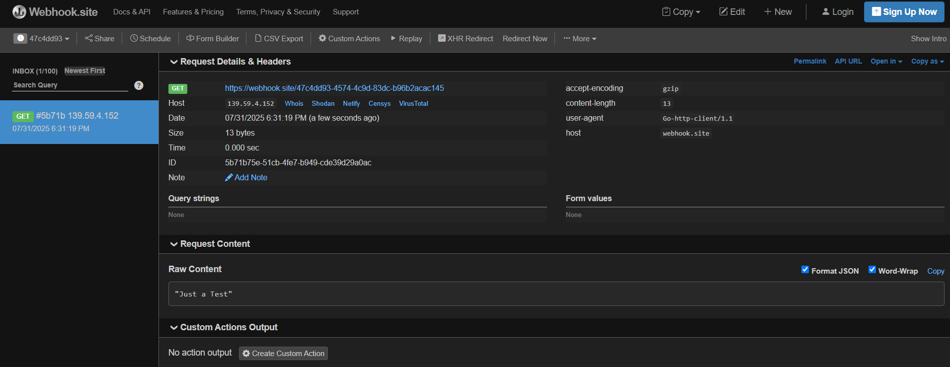 Webhook Configuration