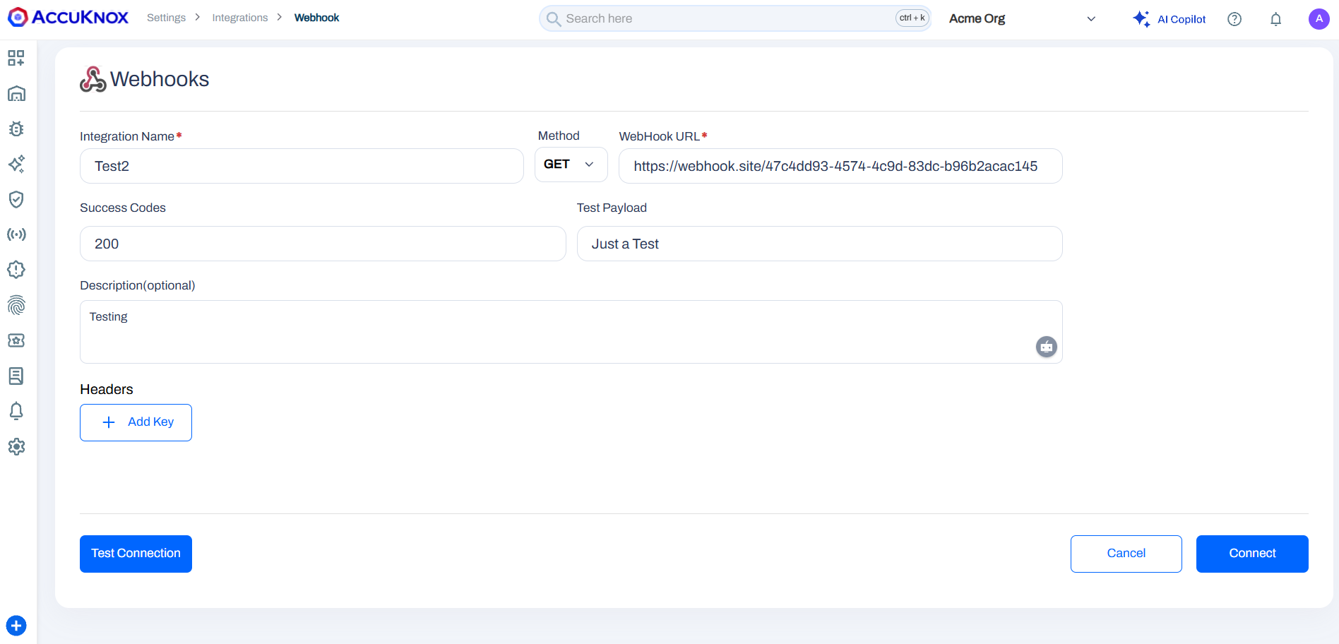 Webhook Configuration