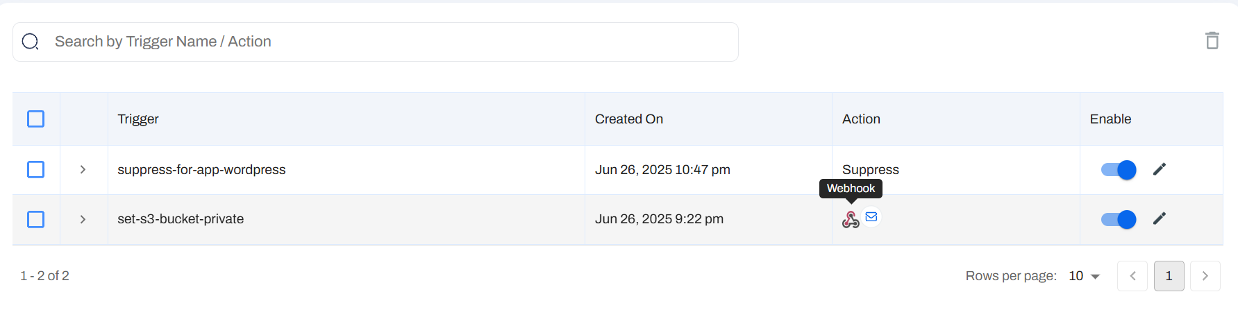 Webhook Configuration