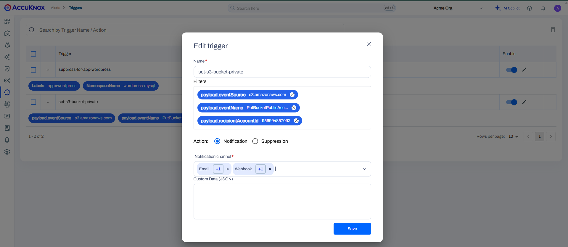 Webhook Configuration