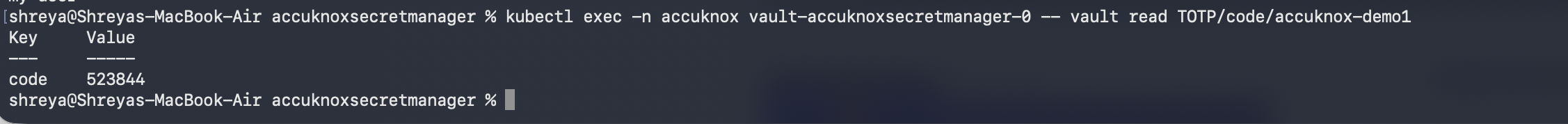 Validating a submitted TOTP code