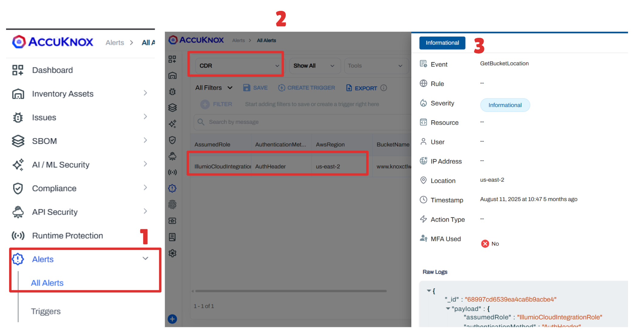 AccuKnox CDR alert status for auto-remediation