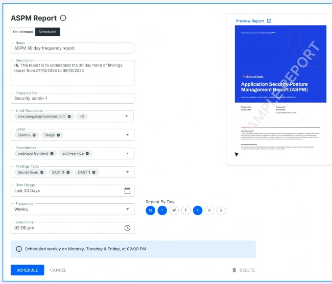 Screenshots 2.3.1, 2.3.2: Generation & Filter Options