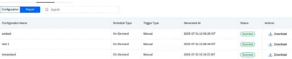 Screenshots 2.3.1, 2.3.2: Generation & Filter Options